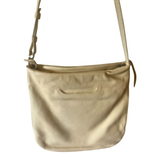 Hobo Merge Weave Crossbody Bag Beige Leather  Boho - Picture 3 of 6
